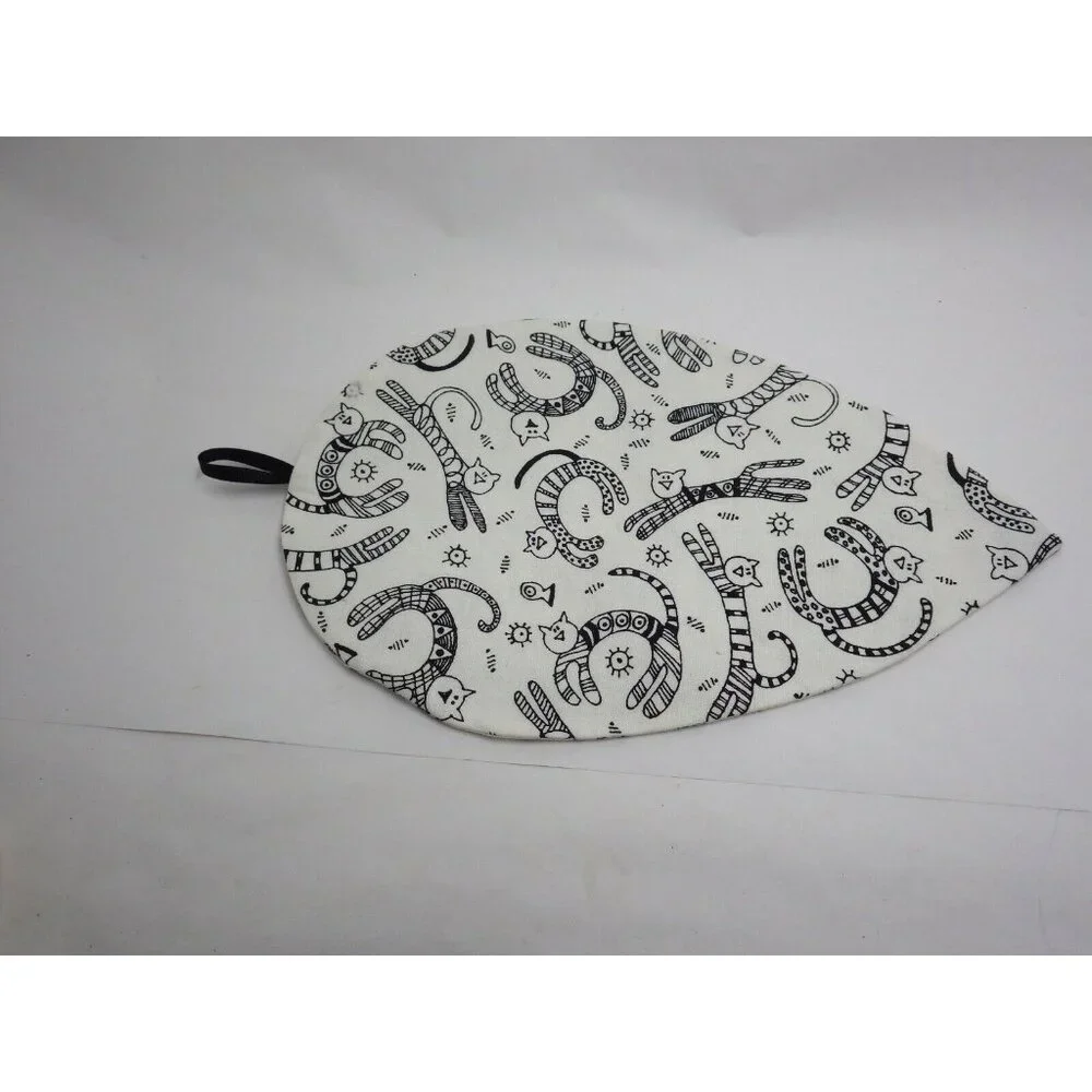 Mouse Shape Hanging Grocery bag holder Fabric Black Stripe Cat Gift Bag
